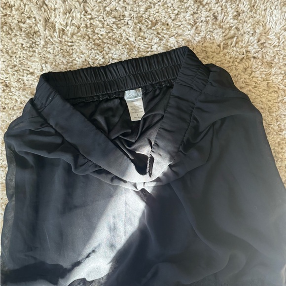 Vintage vanity, 2000s Y2K high low maxi, black bohemian boho indie skirt - Picture 5 of 5